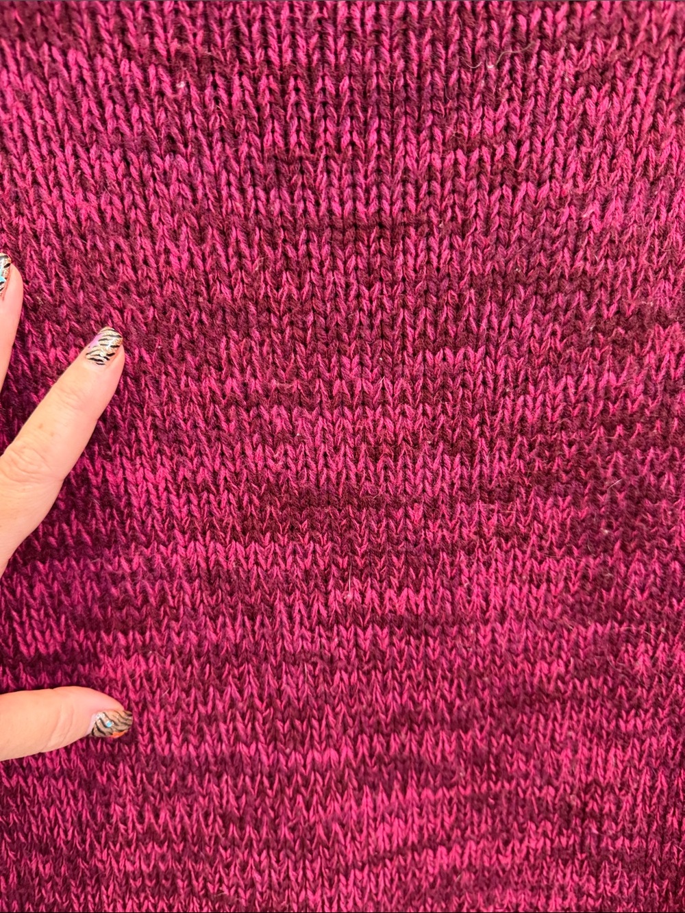 Pulse Marled Raspberry Cowl Sweater - Picture 4 of 4